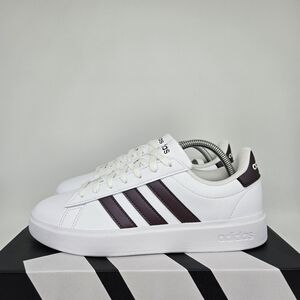 New Adidas Grand Court 2.0 White Brown ID2978 Women's Shoes Size 10